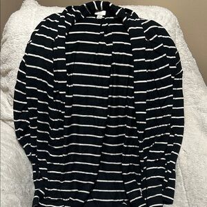 a new day Black and White Striped Top